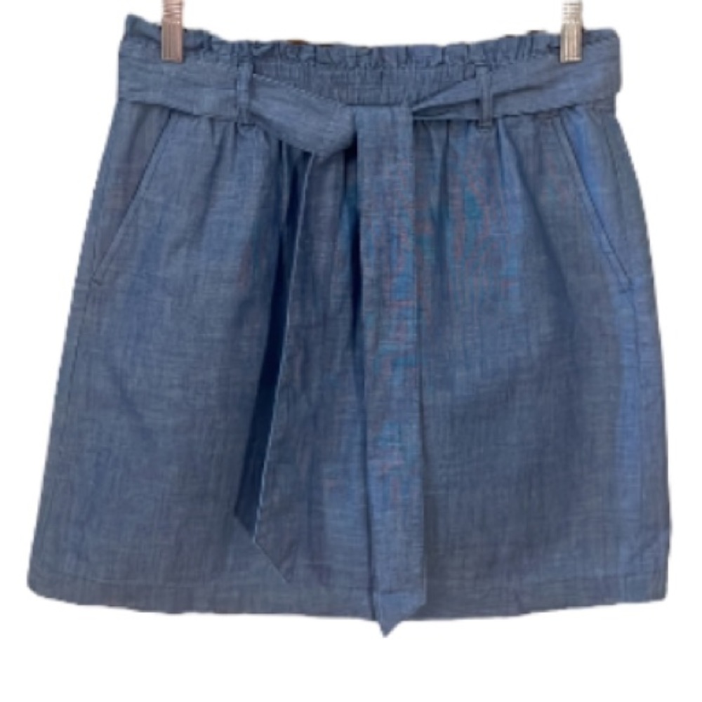 J. Crew Re-imagined Chambray Paper-bag Skirt Size Medium